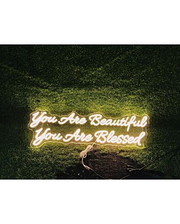 You Are Beautiful You Are Blessed LED Neon Sign