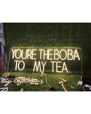 Youre The Boba To My Tea Yellow LED Neon Sign