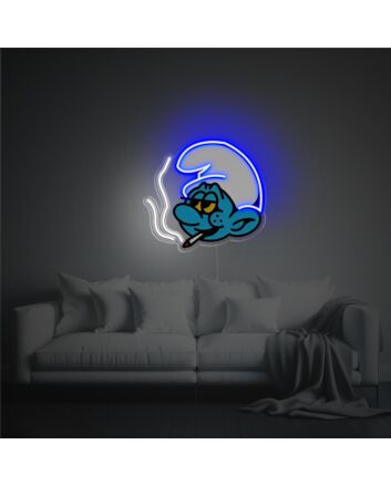 Smurf Smocking LED Neon Acrylic Artwork