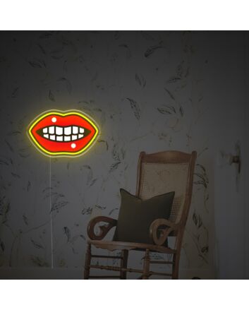 Toothy Red Lips LED Neon Acrylic Artwork