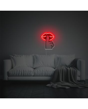 Be Quiet Gesture LED Neon Acrylic Artwork
