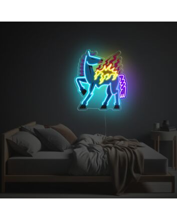 Beautiful Firing Horse LED Neon Acrylic Artwork