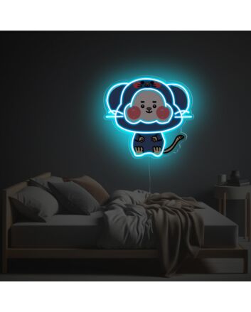 Blue Cheeky Mouse LED Neon Acrylic Artwork