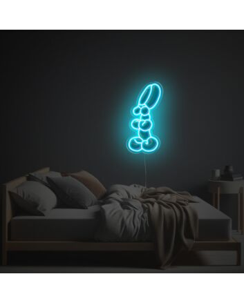 Blue Little Puppy Shaped Balloon LED Neon Acrylic Artwork