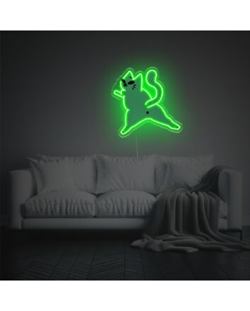 Cool Alien Cat LED Neon Acrylic Artwork