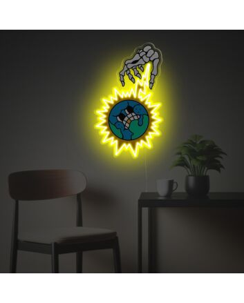 Electrocuted Earth LED Neon Acrylic Artwork