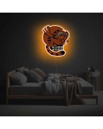 Garfield Wrapped Skull LED Neon Acrylic Artwork