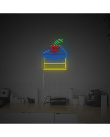 Cake With Cheery LED Neon Sign