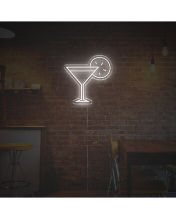 Cocktail With Lemon LED Neon Sign