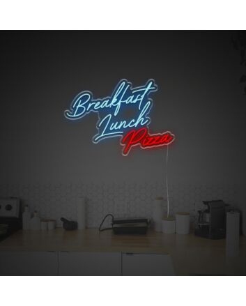 Breakfast Lunch Pizza LED Neon Sign