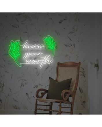 Know Your Worth LED Neon Sign