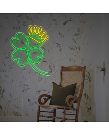 Shamrock Crown LED Neon Sign