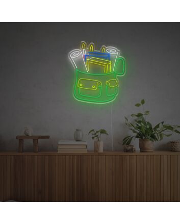 Green Backpack LED Neon Sign