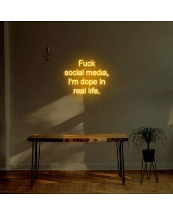 Fuck Social Media LED Neon Sign