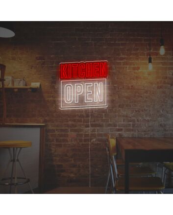 Kitten Open For Business LED Neon Sign