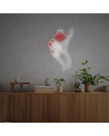 Lady With Red Nail LED Neon Sign