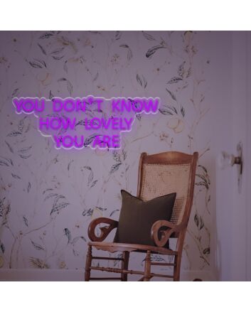 You Dont Know How Lovely You Are LED Neon Sign