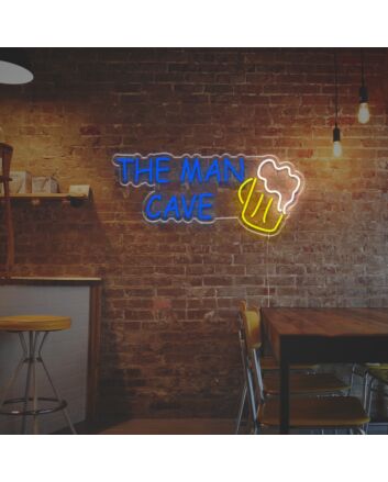 The Man Cave With Beer LED Neon Sign