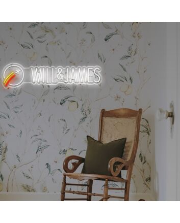 Will And James LED Neon Sign