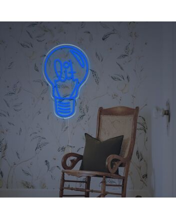 Light Up With Shining Lamp LED Neon Sign