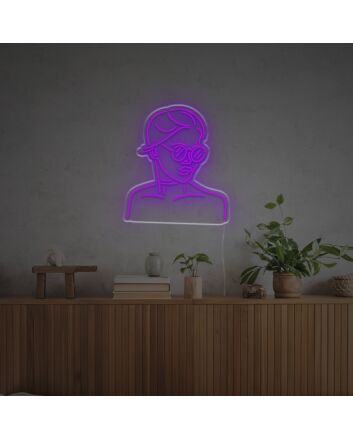 Cool Lady With Sunglasses LED Neon Sign