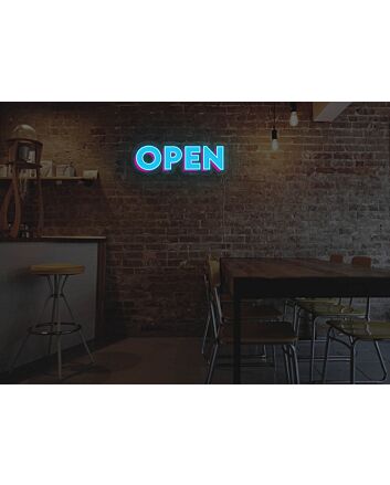 3D Open Neon Sign