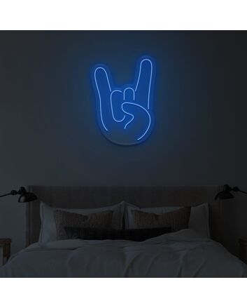 Rock Hand LED Sign