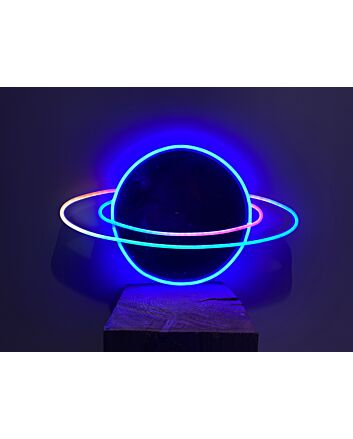 Planet Saturn Neon Sign