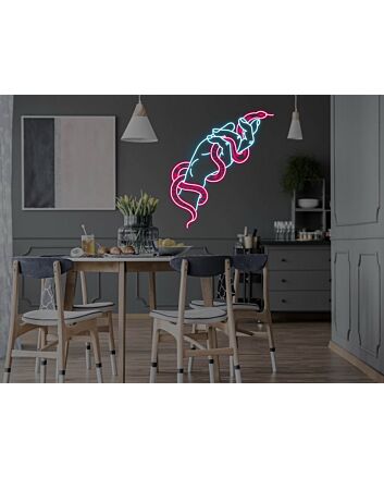 Snake In Hand Neon Sign