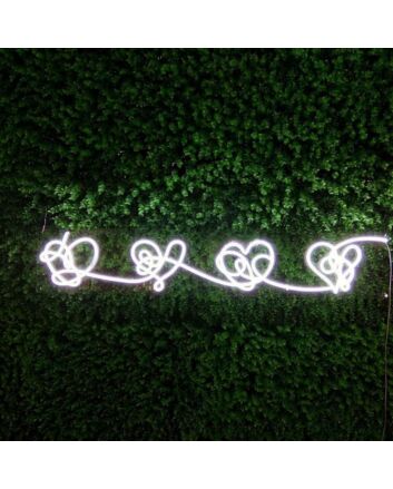 Love Yourself Hearts Neon Sign