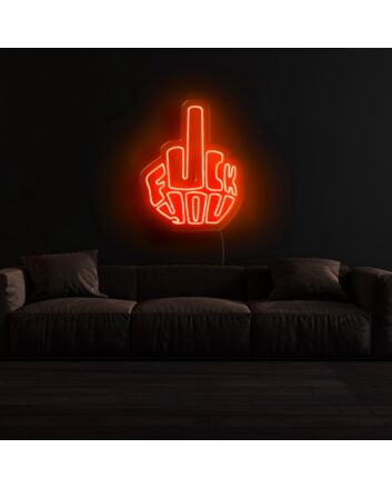 Middle Finger Fck You Neon Sign