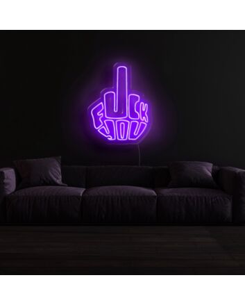 Middle Finger Fck You Neon Sign