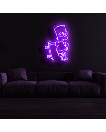 The Simpsons Simpson with Skateboard Neon Sign