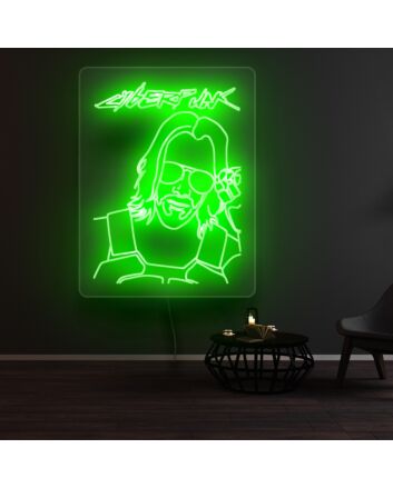 Cyberpunk 2077 Keanu Reeves Neon Sign