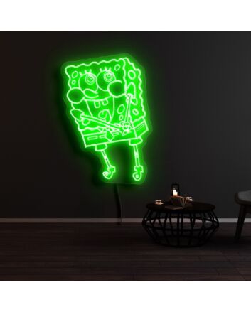 Spongebob Cute Face Neon Sign