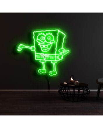 Spongebob Reaching Hand Neon Sign