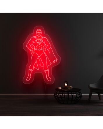 Superman Classic Pose Neon Sign