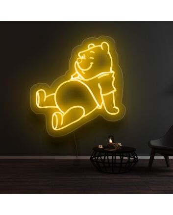 Winnie The Pooh Sitting Neon Sign