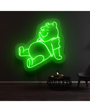 Winnie The Pooh Sitting Neon Sign