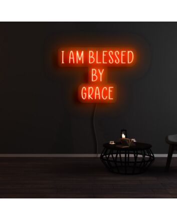 Im Blessed By Grace Neon Sign