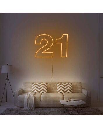 21 Neon Sign