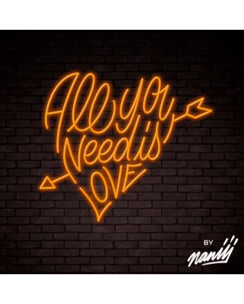 All You Need Is Love Lettering Neon Sign