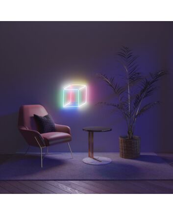 Geometric Cube Neon Sign