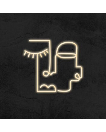 Graphic Face Neon Sign
