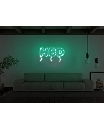 HBD Happy Birthday Neon Sign