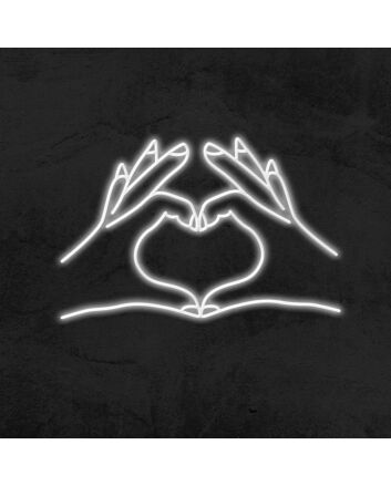 Heart Hands Neon Sign