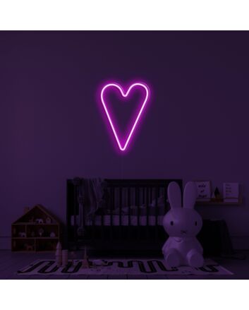 Long Heart Neon Sign