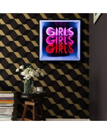 Girls Girls Girls Infinity Mirror Neon Sign
