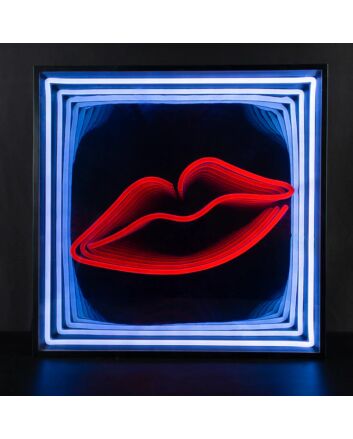 Lips Infinity Mirror Neon Sign