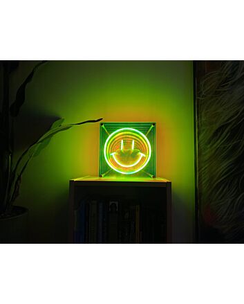 Happy Face Infinity Mirror Neon Sign